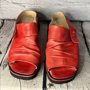 Red Leather Sandals